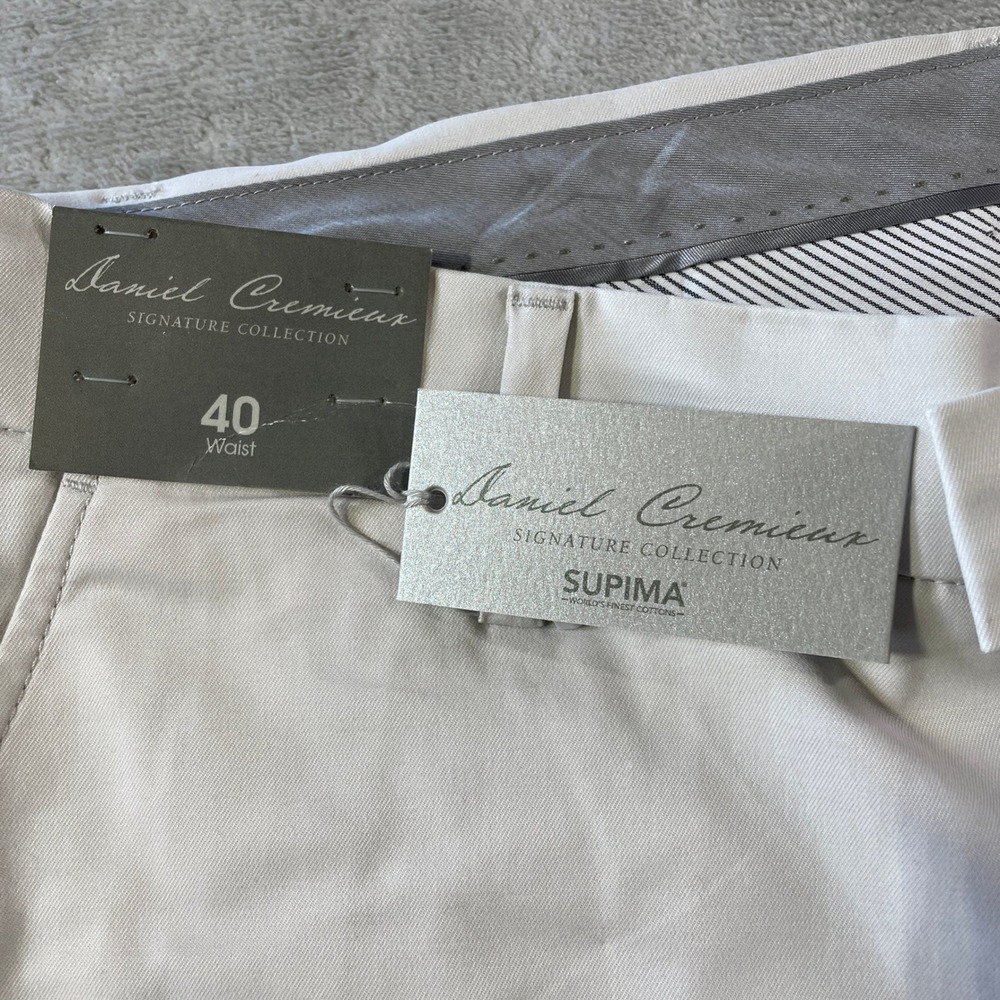Daniel Cremieux Signature Chino Shorts Men 40 Beige Supima Casual Minimalist - Picture 3 of 8